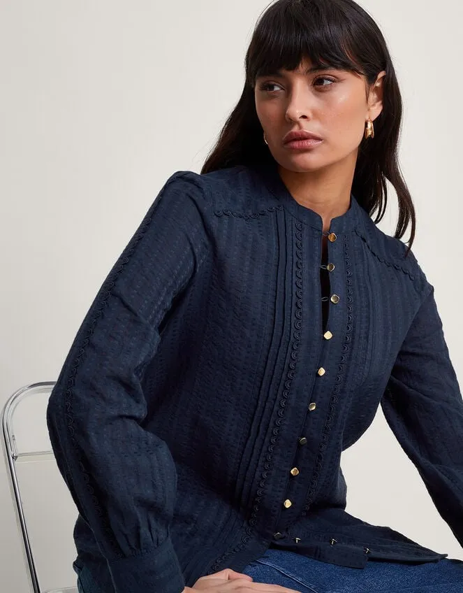 Evelyn Scallop Shirt Blue Women Monsoon Tops and Blouses