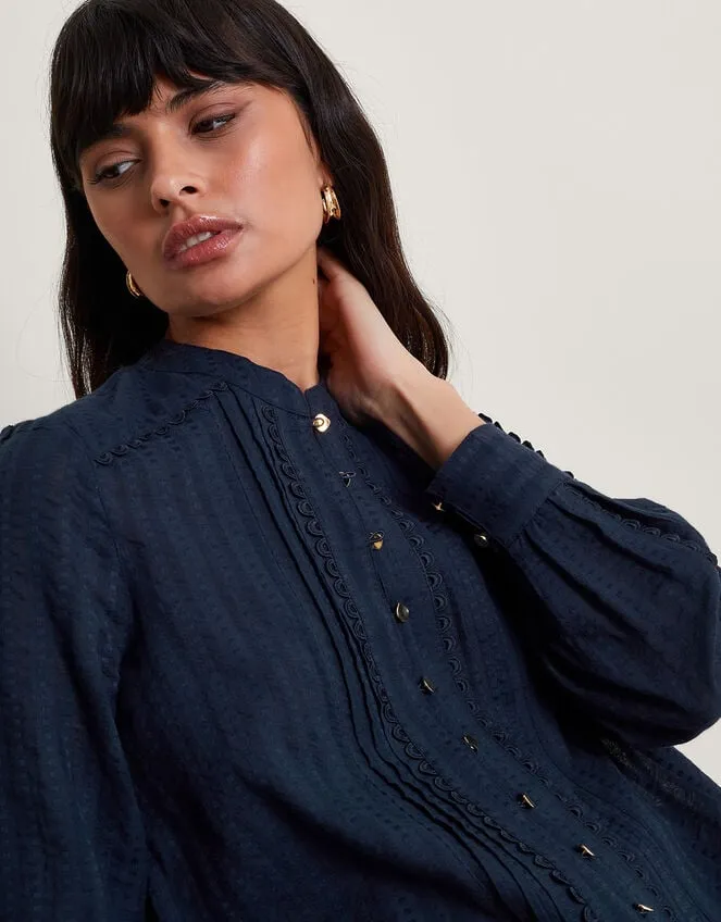 Evelyn Scallop Shirt Blue Women Monsoon Tops and Blouses