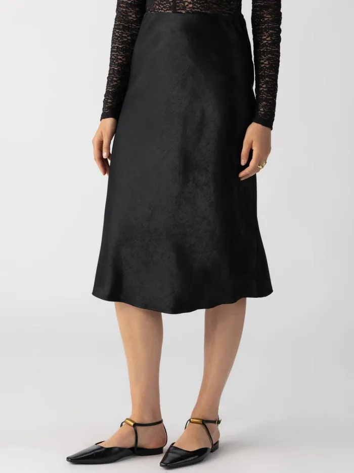 Everyday MidRise Maxi Skirt Black Women Sanctuary Clothing Skirts