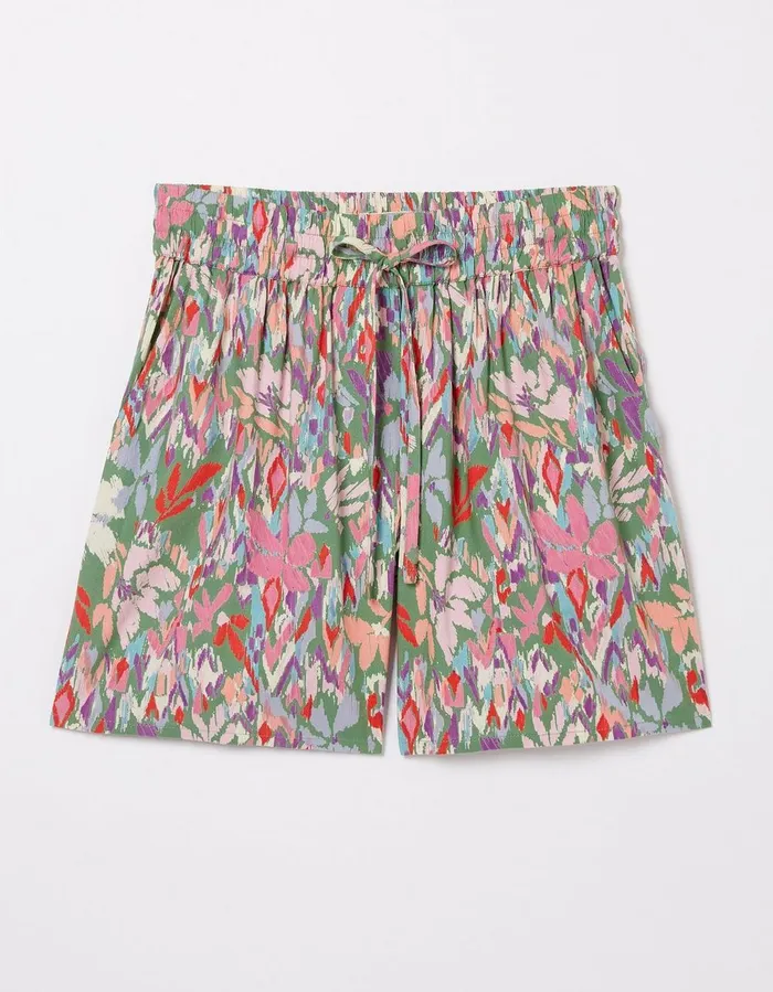 Expressive Floral Flippy Shorts Light Green Women FatFace Shorts