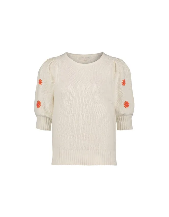 Fabienne Chapot Embroidered Short Sleeve Jumper Cream Women Monsoon Jumpers