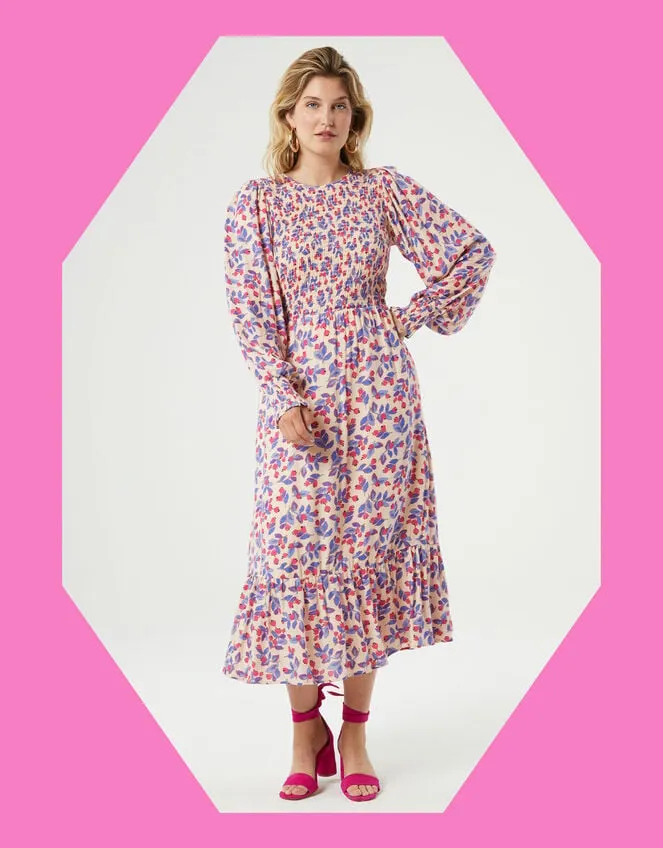 Fabienne Chapot Floral Tiered Dress Blue Women Monsoon Dresses