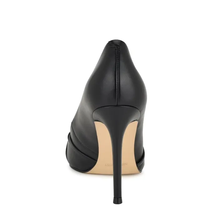 Faiza Knotted Pointy Toe Pumps Black Women Nine West Heels
