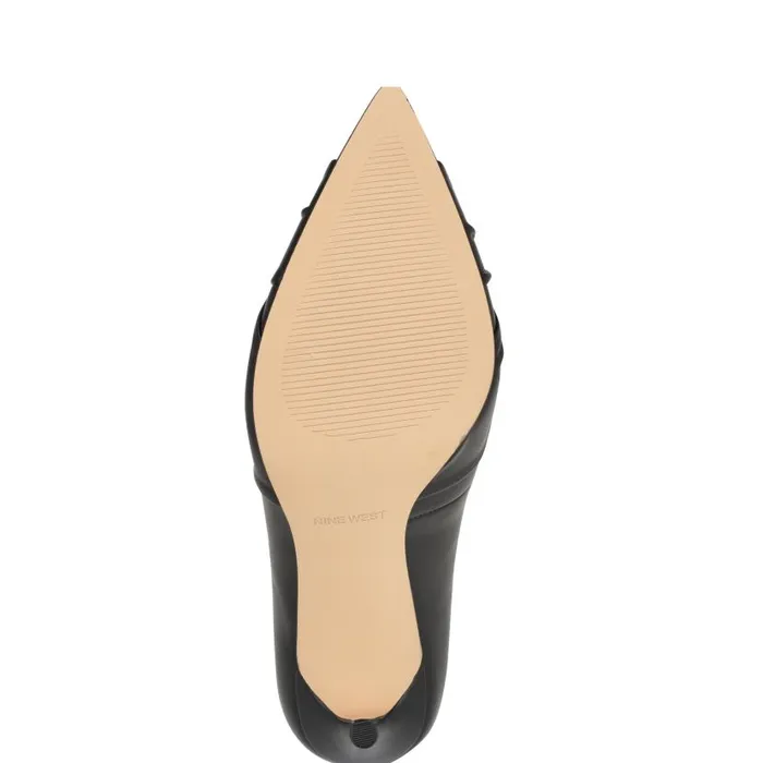 Faiza Knotted Pointy Toe Pumps Black Women Nine West Heels