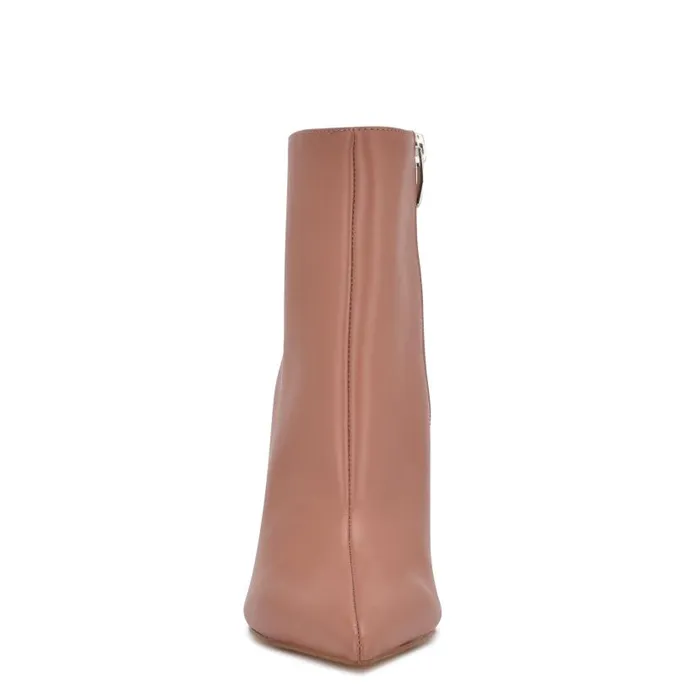 Farrah Dress Booties Dark Natural Leather Women Nine West Boots and Booties