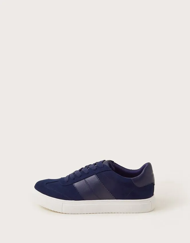 Faux Suede Trainers Blue Women Monsoon Flats