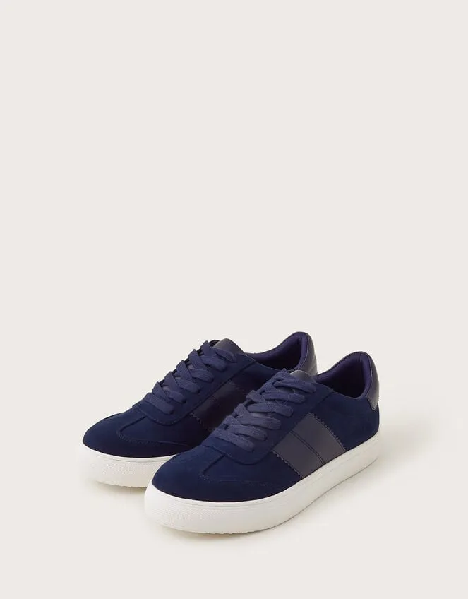 Faux Suede Trainers Blue Women Monsoon Flats