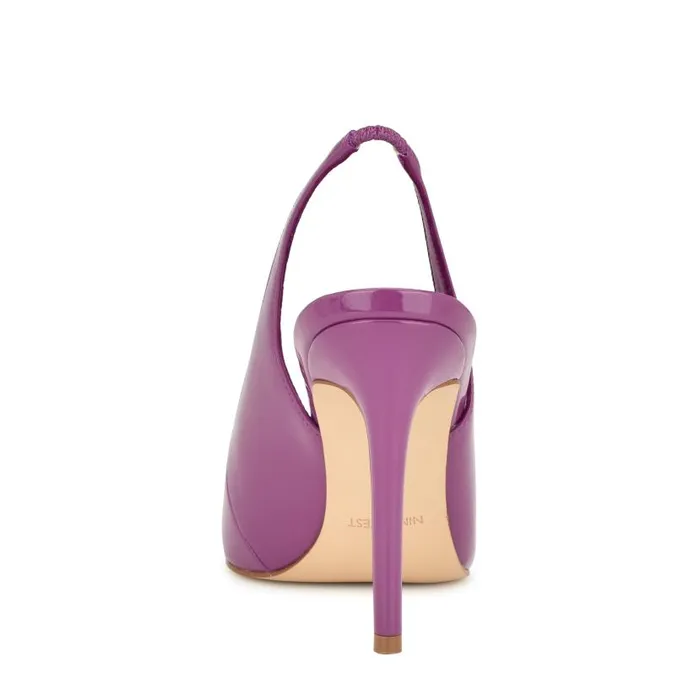 Feather Pointy Toe Slingback Pumps Fuschia Patent Women Nine West Heels