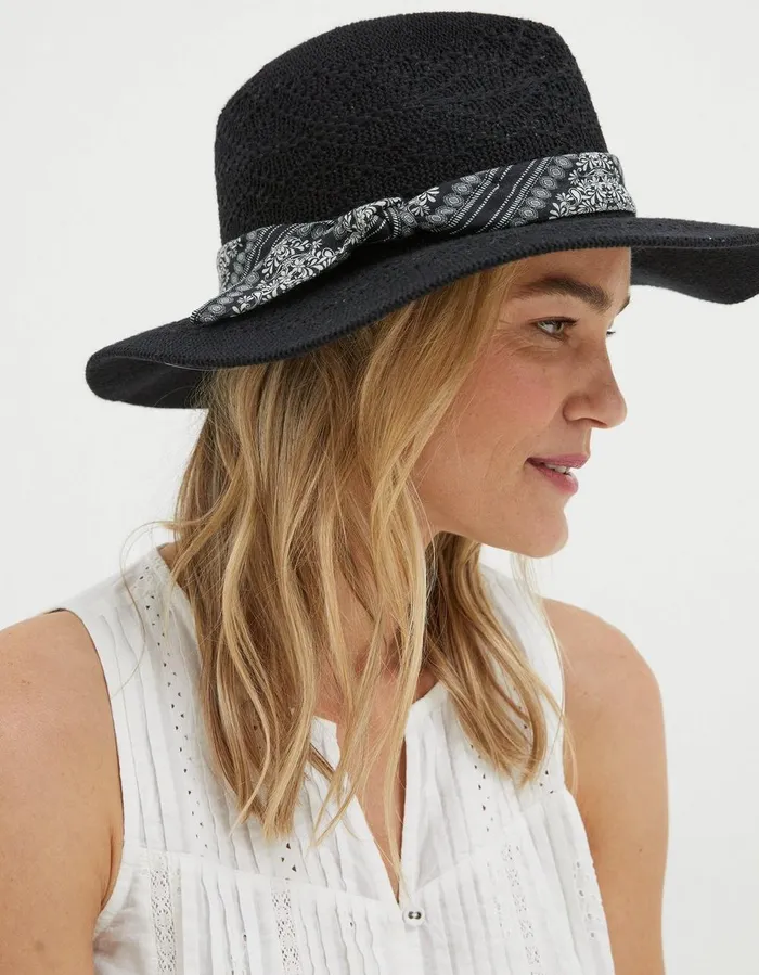 Fedora Hat Black Women FatFace Hats