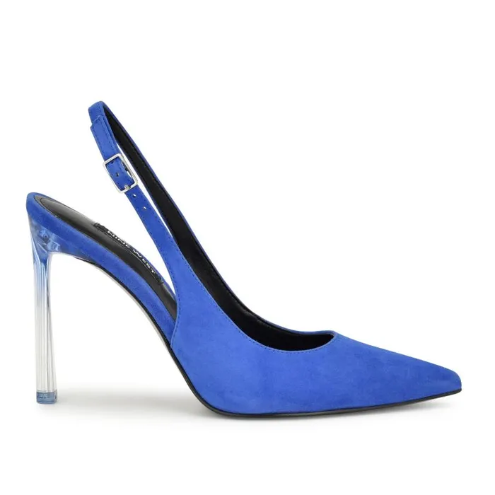 Felina Pointy Toe Slingback Pumps Dark Blue Women Nine West Heels