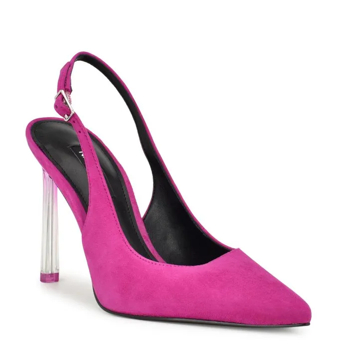 Felina Pointy Toe Slingback Pumps Pink Women Nine West Heels