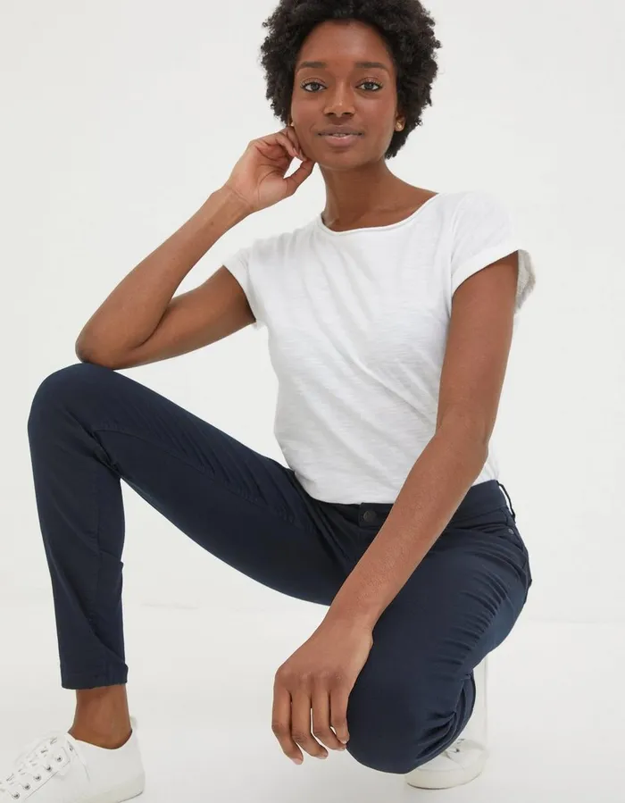 Five Pocket Jeggings Navy Women FatFace Trousers and Leggings