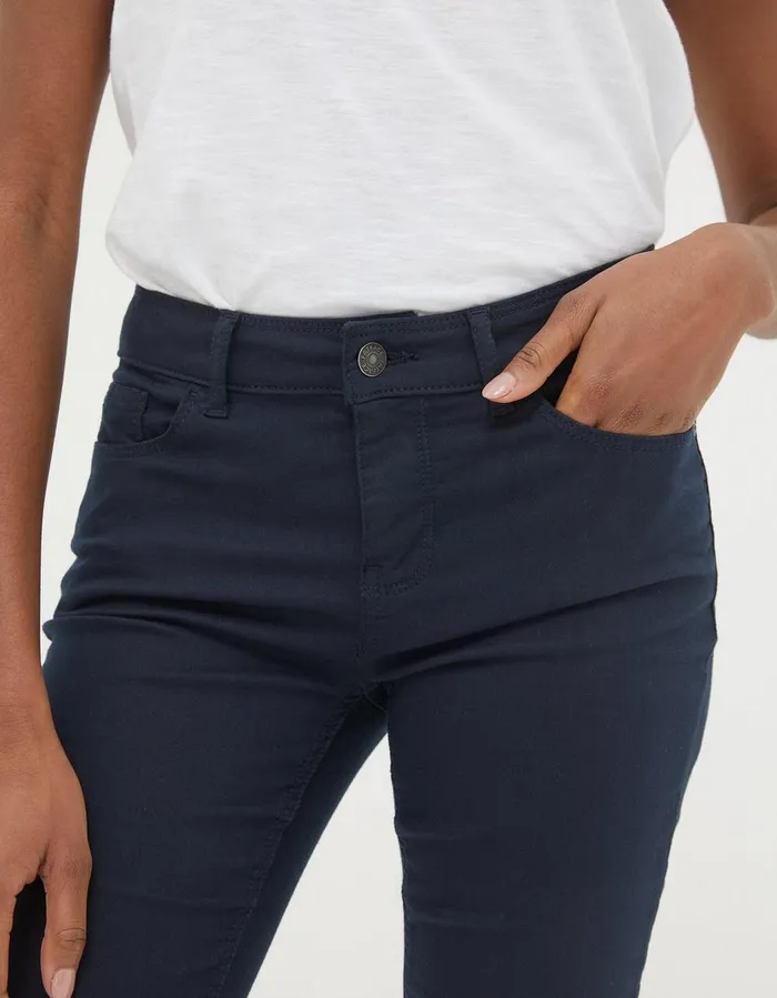 Five Pocket Jeggings Navy Women FatFace Trousers and Leggings