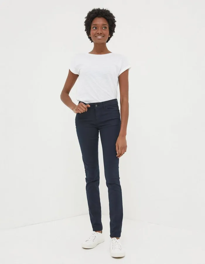 Five Pocket Jeggings Navy Women FatFace Trousers and Leggings