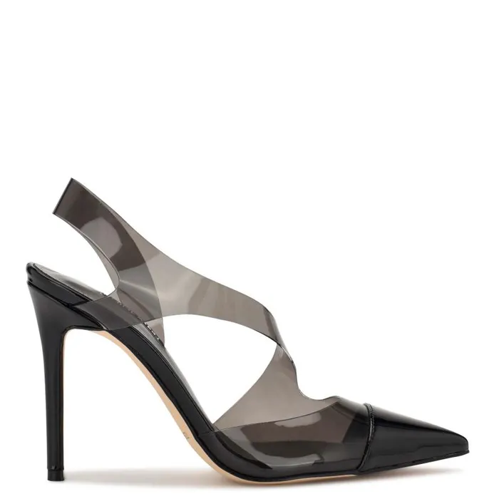 Flawless Pointy Toe Slingback Pumps Blacksmoke Women Nine West Heels