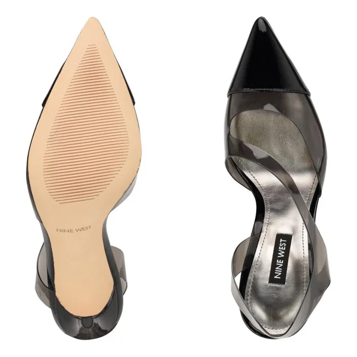 Flawless Pointy Toe Slingback Pumps Blacksmoke Women Nine West Heels