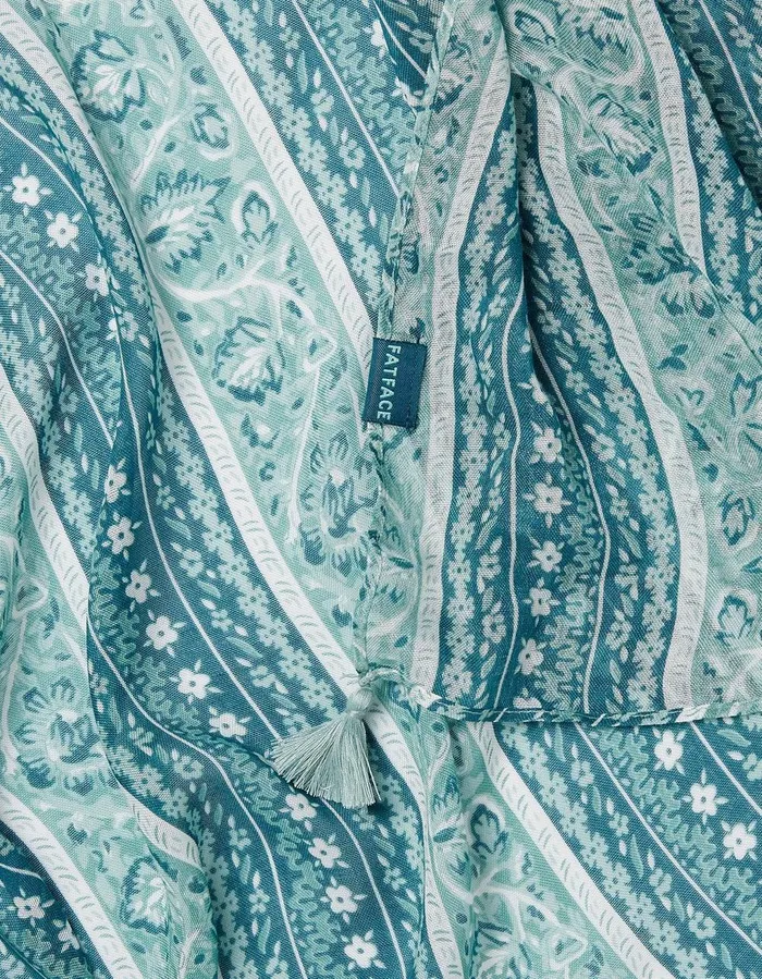Floral Border Scarf Multi Women FatFace Scarves