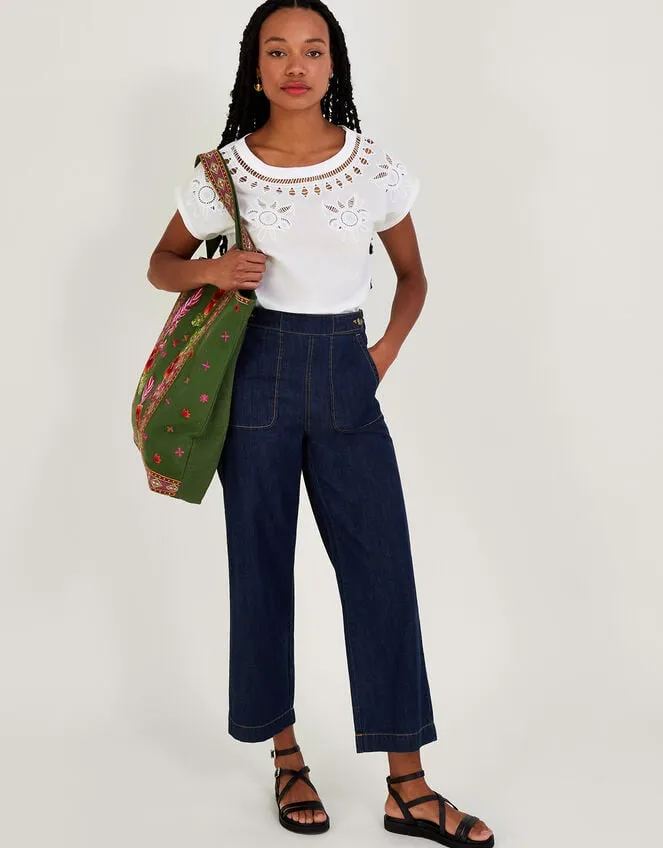 Floral CutOut TShirt Ivory Women Monsoon Tops and Blouses