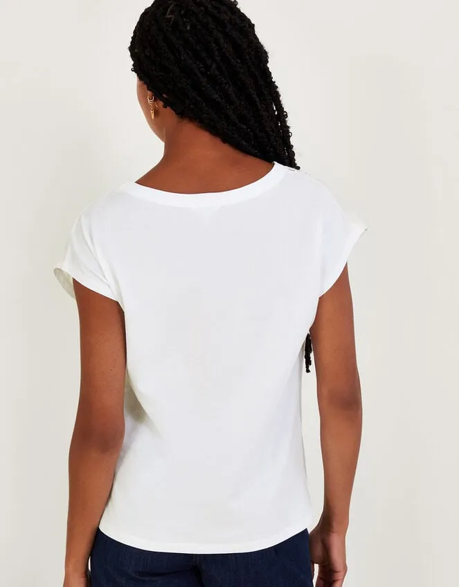 Floral CutOut TShirt Ivory Women Monsoon Tops and Blouses