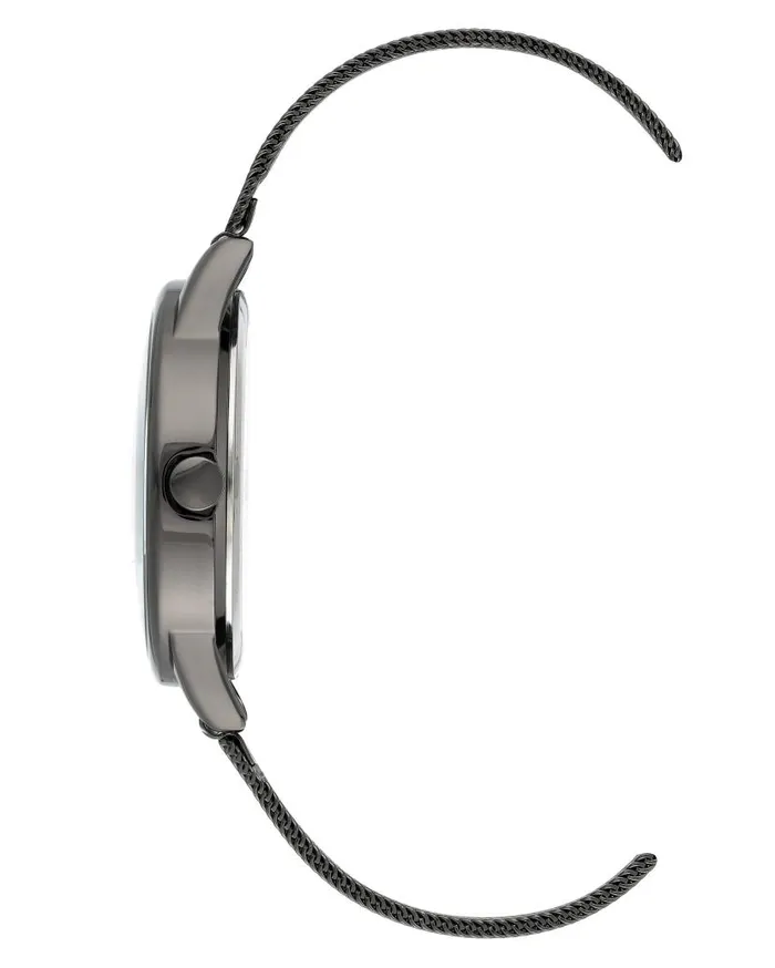 Floral Dial Mesh Bracelet Watch Gunmetal Grey WomenMen Nine West Watches