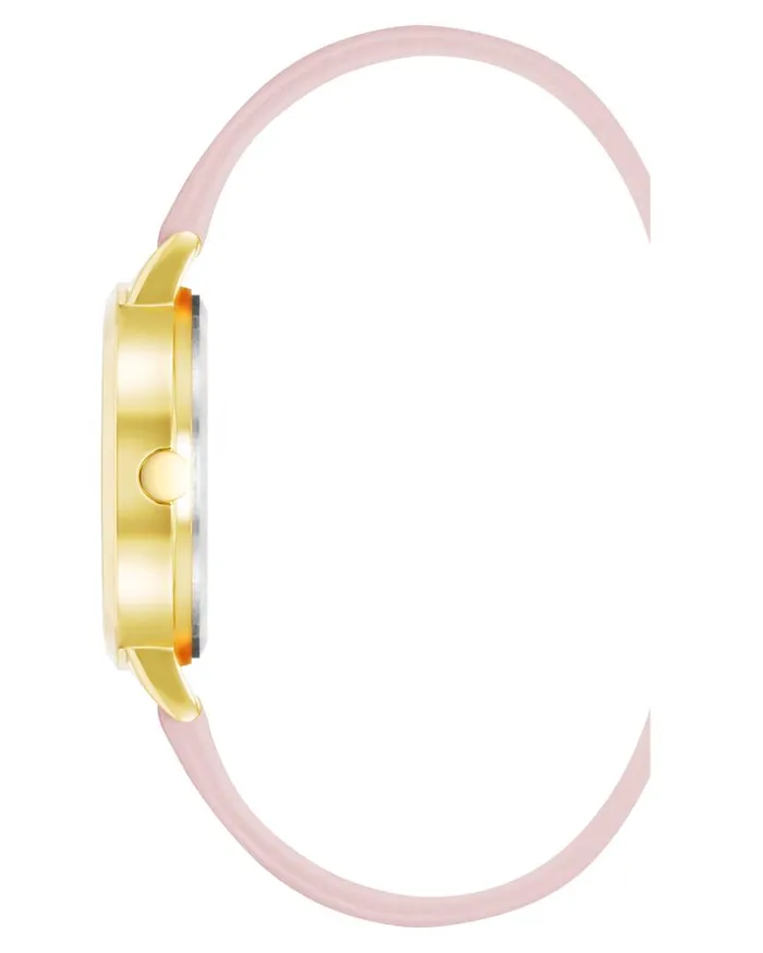 Floral Dial Saffiano Strap Watch Light Pink WomenMen Nine West Watches