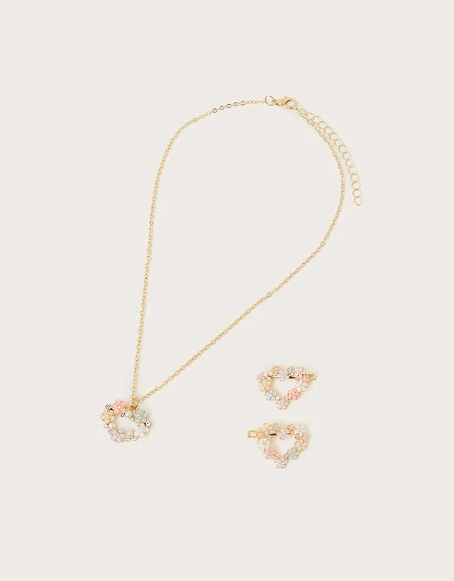 Floral Hair And Jewellery Set Children Monsoon Girls039 Jewellery