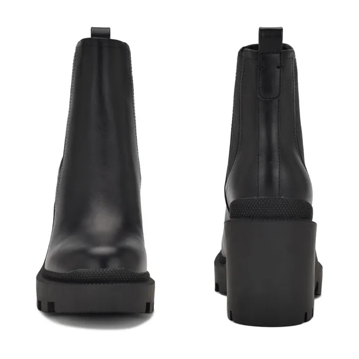 Forme Chelsea Lug Sole Booties Black Women Nine West Heels