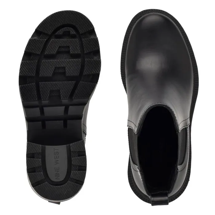 Forme Chelsea Lug Sole Booties Black Women Nine West Heels