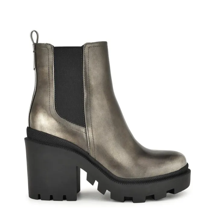 Forme Chelsea Lug Sole Booties Grey Women Nine West Boots and Booties