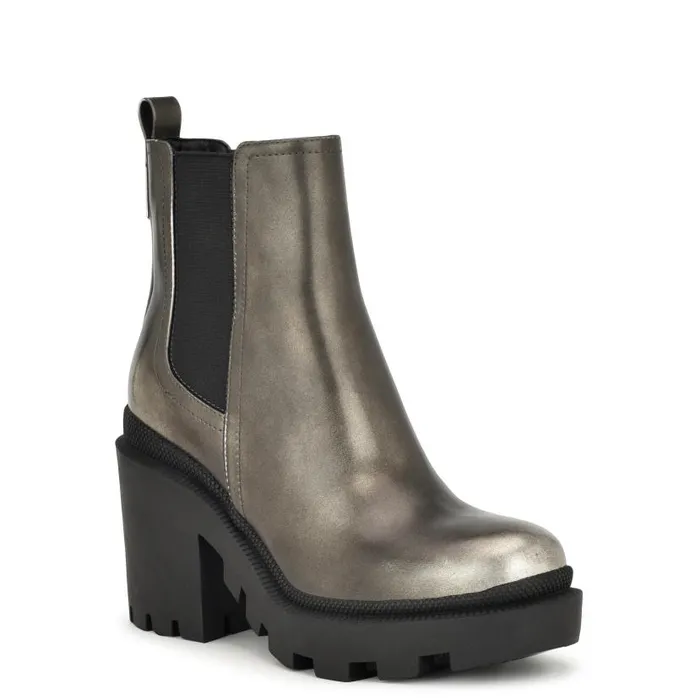 Forme Chelsea Lug Sole Booties Grey Women Nine West Boots and Booties