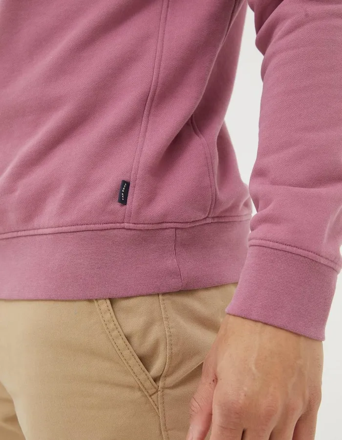 Fowey Half Neck Sweatshirt Rose Pink Men FatFace Sweatshirts and Hoodies
