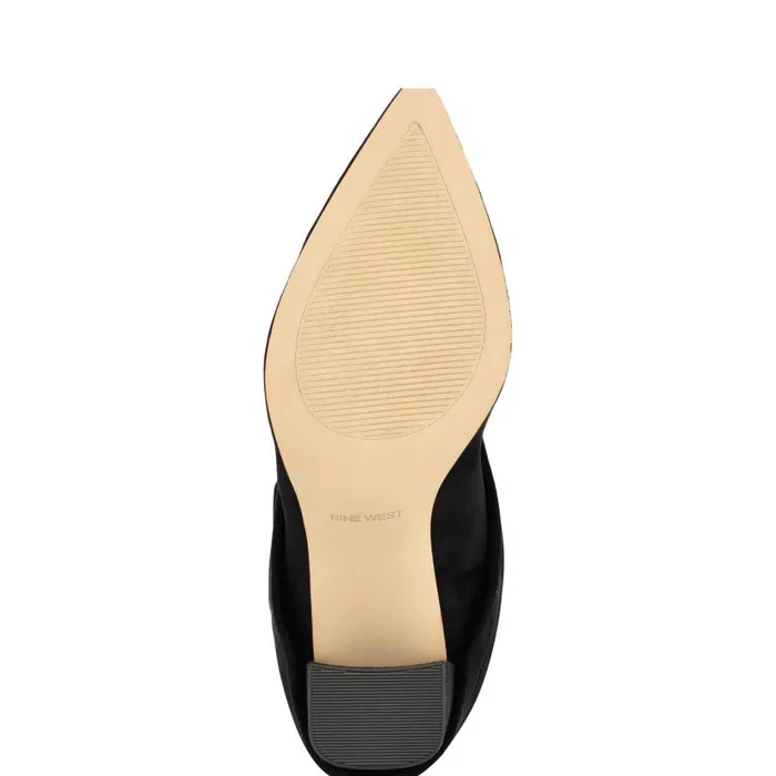 Francis Block Heel Cuff Boots Black Women Nine West Heels