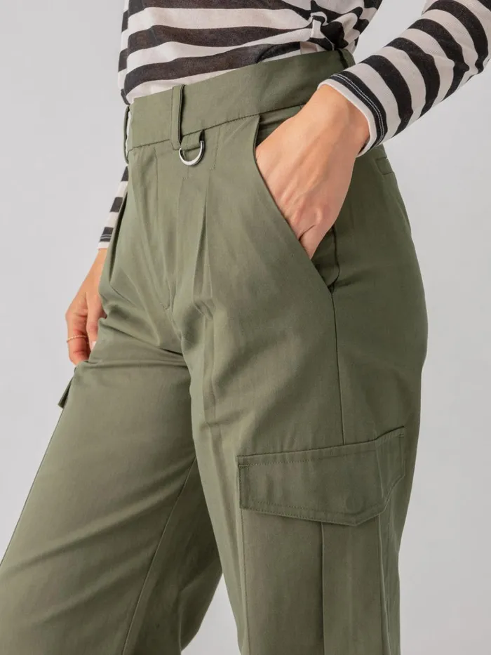 Frankie Cargo High Rise Pant Dark Olive Women Sanctuary Clothing Pants
