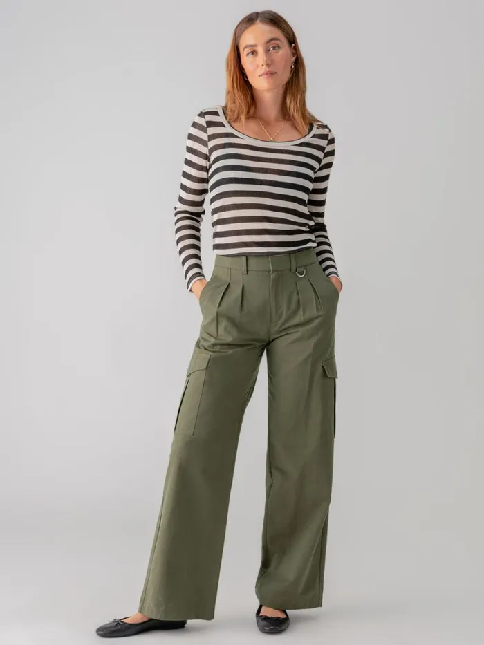 Frankie Cargo High Rise Pant Dark Olive Women Sanctuary Clothing Pants