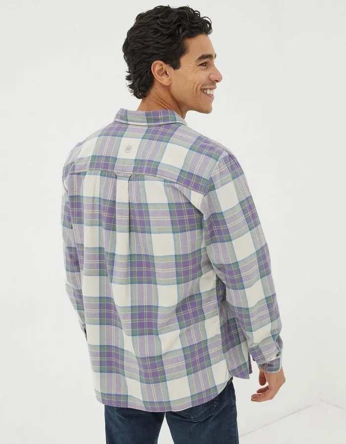 Frensham Check Shirt Purple Men FatFace Shirts