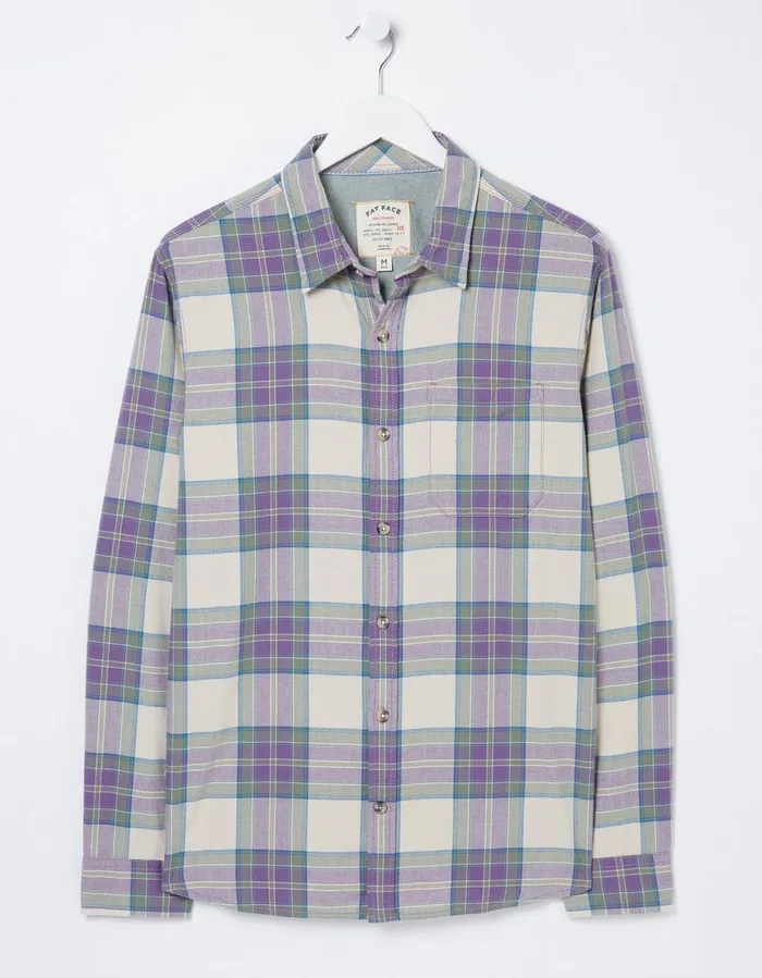 Frensham Check Shirt Purple Men FatFace Shirts