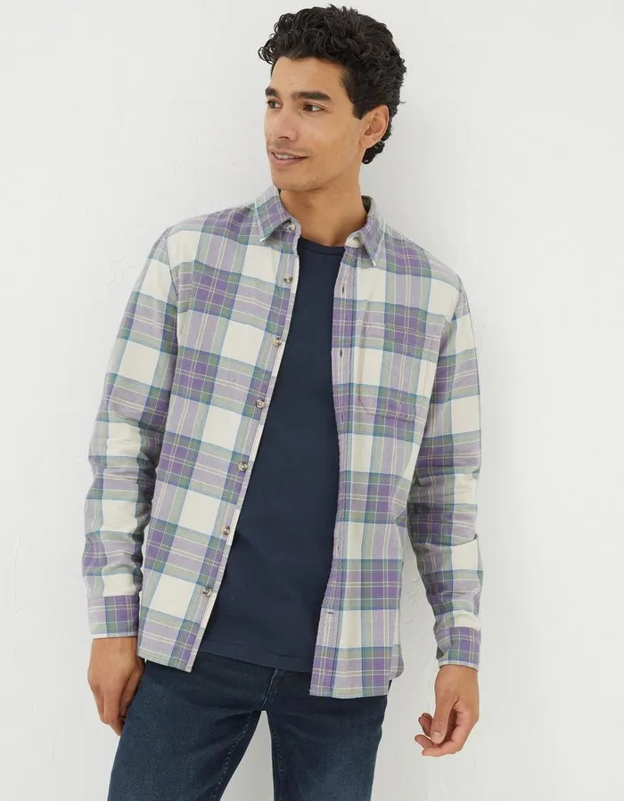 Frensham Check Shirt Purple Men FatFace Shirts