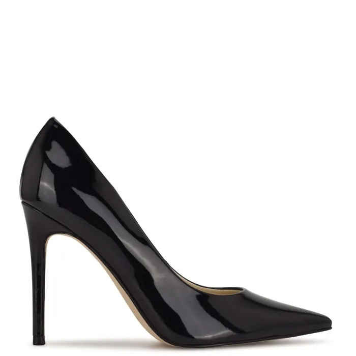 Fresh Pointy Toe Pumps Black Patent Women Nine West Heels