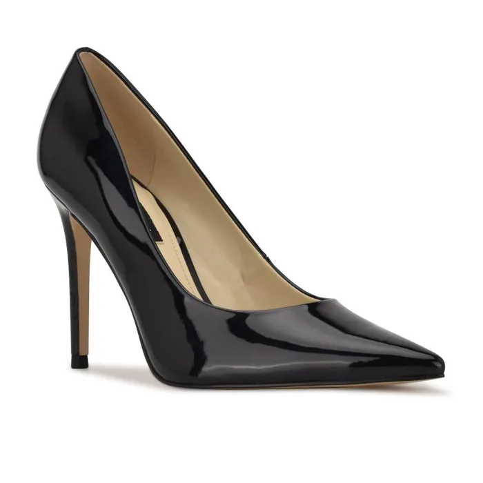 Fresh Pointy Toe Pumps Black Patent Women Nine West Heels
