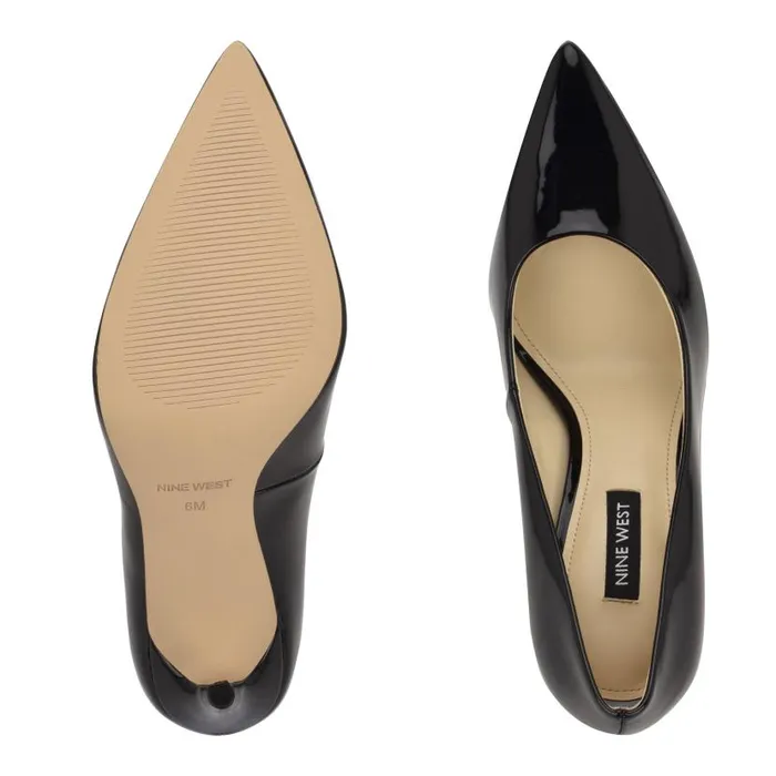Fresh Pointy Toe Pumps Black Patent Women Nine West Heels