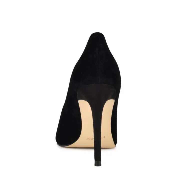 Fresh Pointy Toe Pumps Black Suede Women Nine West Heels