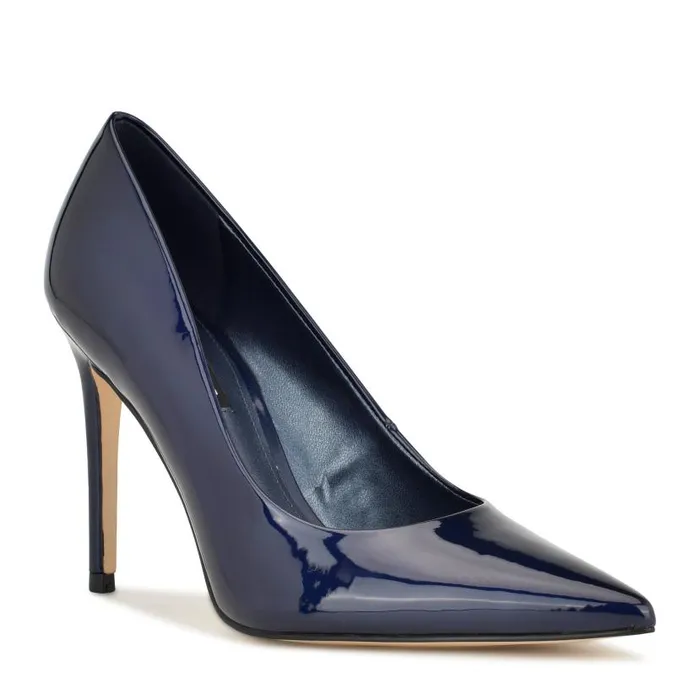 Fresh Pointy Toe Pumps Blue Women Nine West Heels