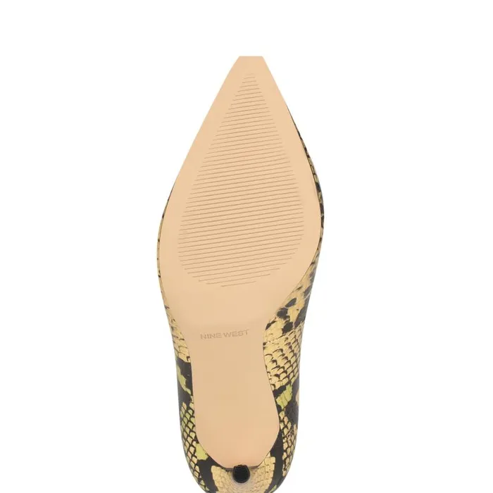 Fresh Pointy Toe Pumps Gold Snake Women Nine West Heels
