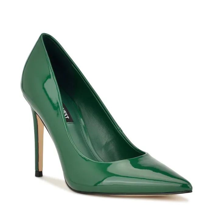 Fresh Pointy Toe Pumps Green Women Nine West Heels