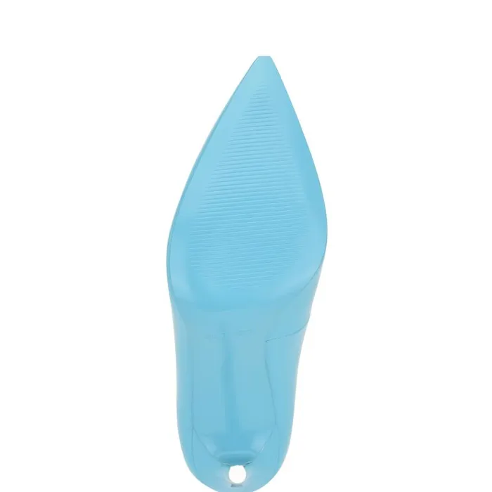 Fresh Pointy Toe Pumps Light Blue Patent Women Nine West Heels