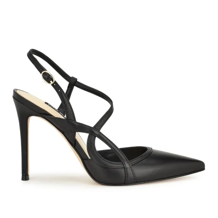 Fresta Dress Pumps Black Leather Women Nine West Heels