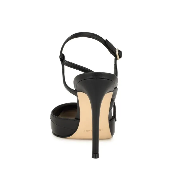 Fresta Dress Pumps Black Leather Women Nine West Heels