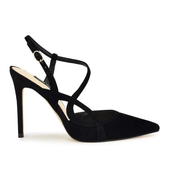 Fresta Dress Pumps Black Suede Women Nine West Heels