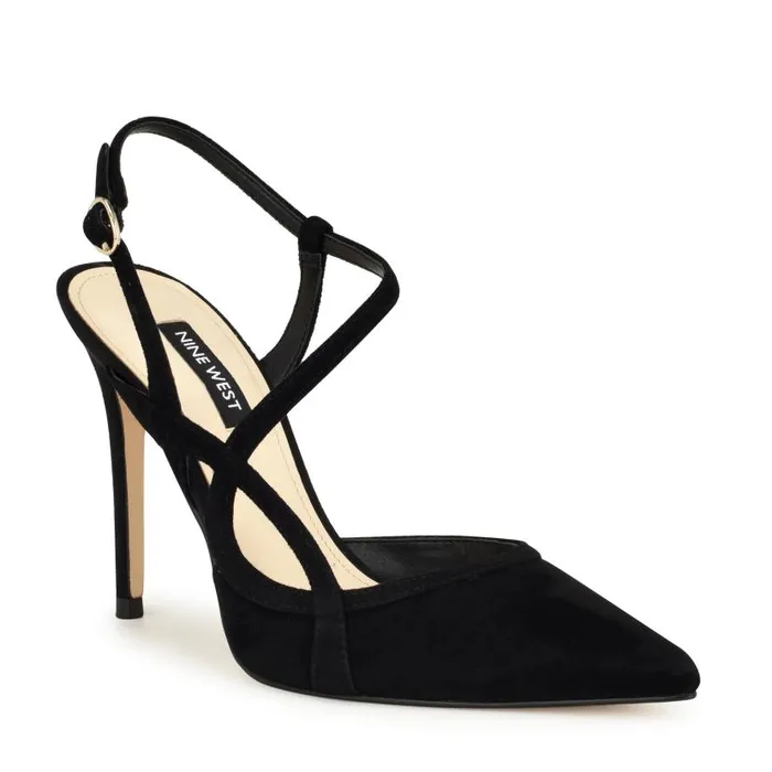 Fresta Dress Pumps Black Suede Women Nine West Heels