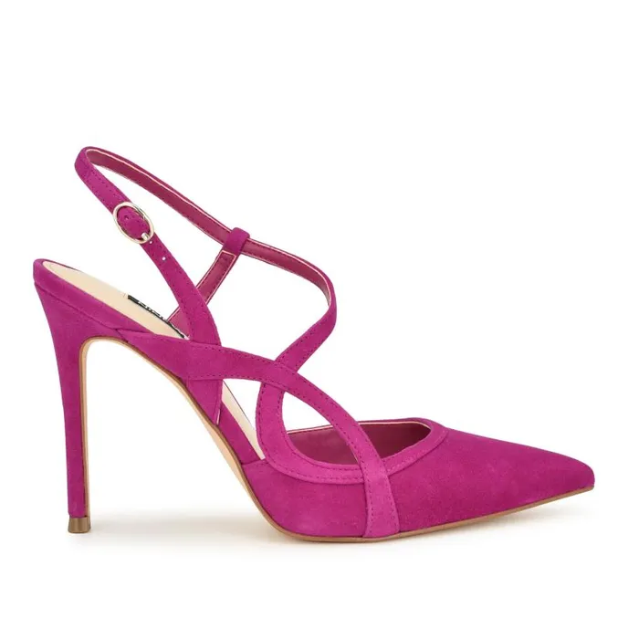 Fresta Dress Pumps Pink Suede Women Nine West Heels